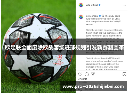 欧足联全面废除欧战客场进球规则引发新赛制变革